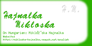 hajnalka mikloska business card